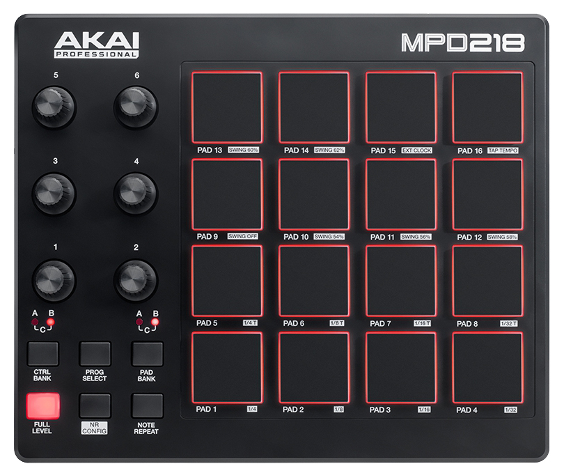

Контроллер для DJ Akai PRO MPD218 A060163, MPD218