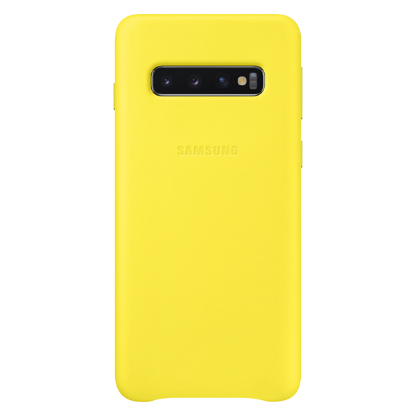 фото Чехол samsung leather cover для galaxy s10 yellow