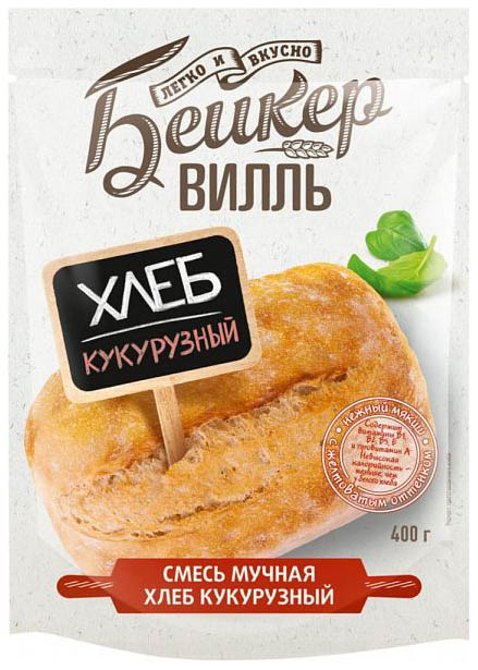 

Смесь мучная Бейкервилль хлеб кукурузный 400 г