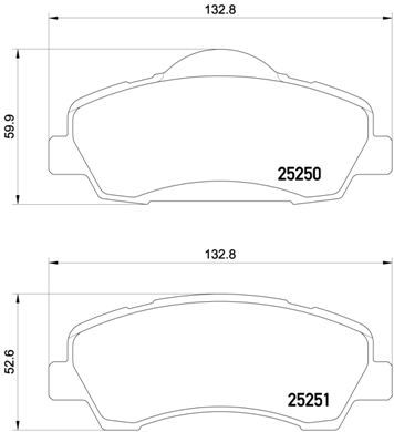 

Комплект тормозных колодок Brembo P61113