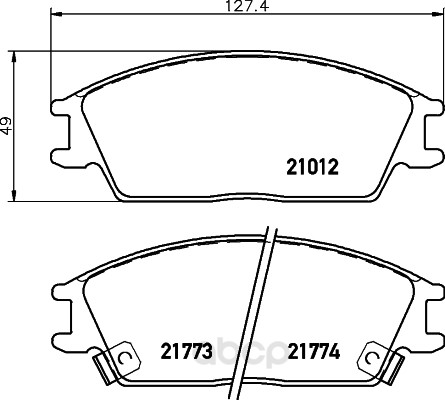 

Тормозные колодки дисковые HELLA 8DB355026841