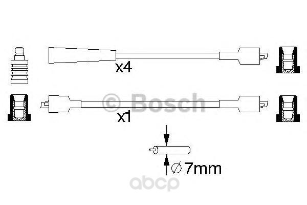 

Комплект высоковольтных проводов BOSCH 0986356762