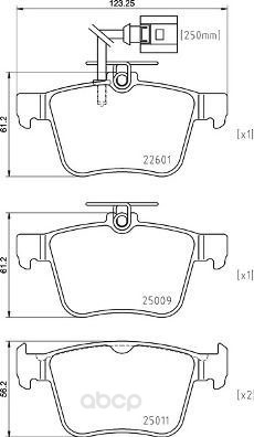 фото Тормозные колодки дисковые brembo p85162