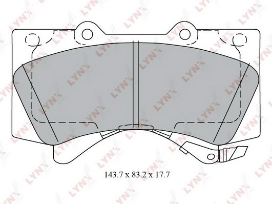 

Тормозные колодки LYNXauto дисковые BD7580