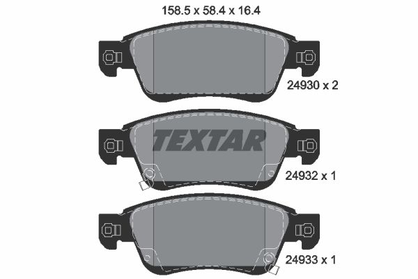 

Комплект тормозных дисковых колодок Textar 2493001