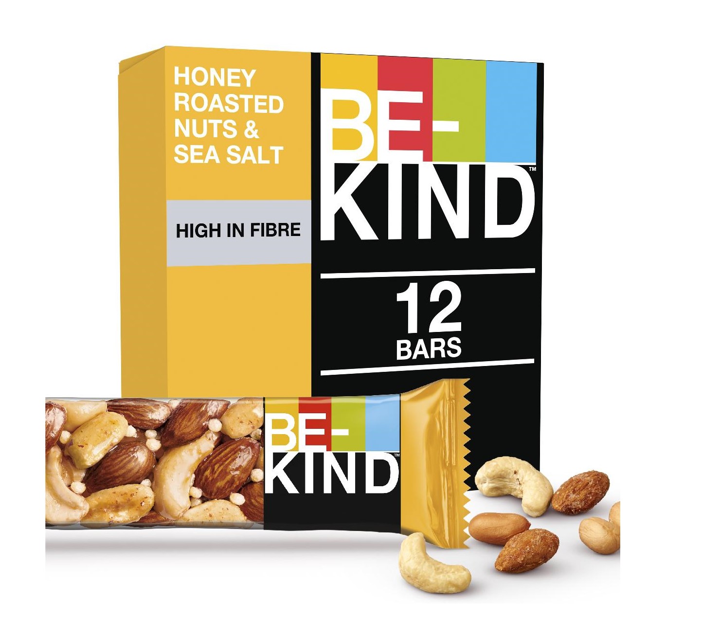 

Ореховый батончик BE-KIND с медом и морской солью 12 штук по 40 г