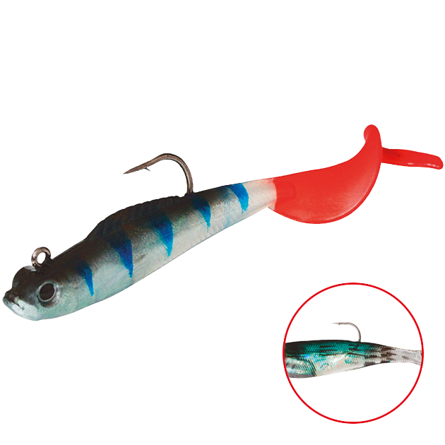 

Виброхвост оснащенный Mikado Crystal Fish WXH-55 10 см, 37, 2 шт., Crystal Fish WXH-55