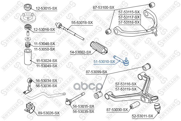 

Наконечник рулевой Stellox 5153010SX