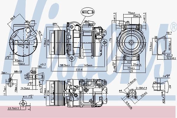 фото Компрессор кондиционера nissens 89595