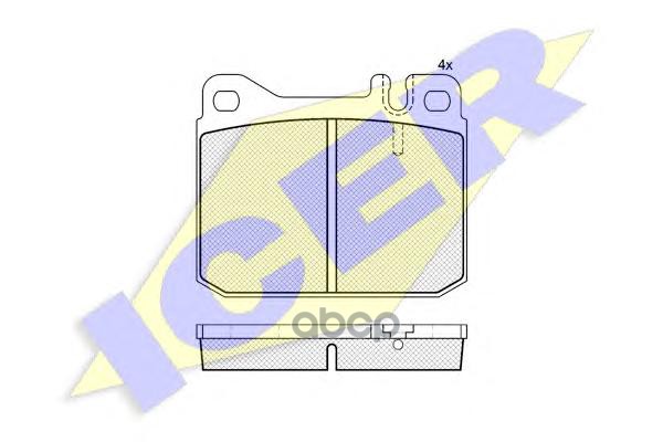 

Комплект тормозных колодок ICER 180197