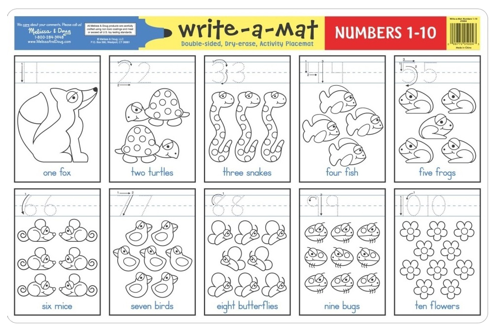 фото Коврик обучающий melissa & doug цифры