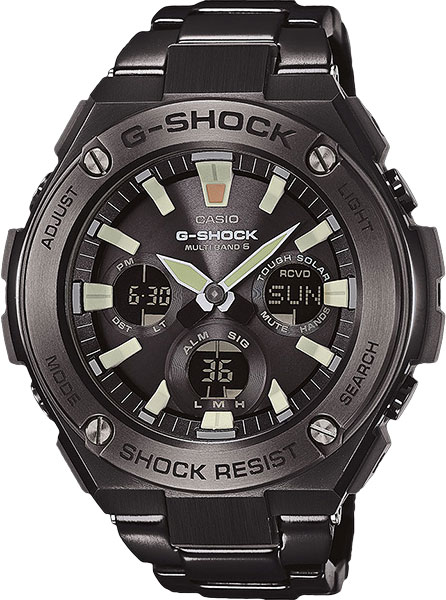 фото Японские наручные часы casio g-shock gst-w130bd-1a с хронографом