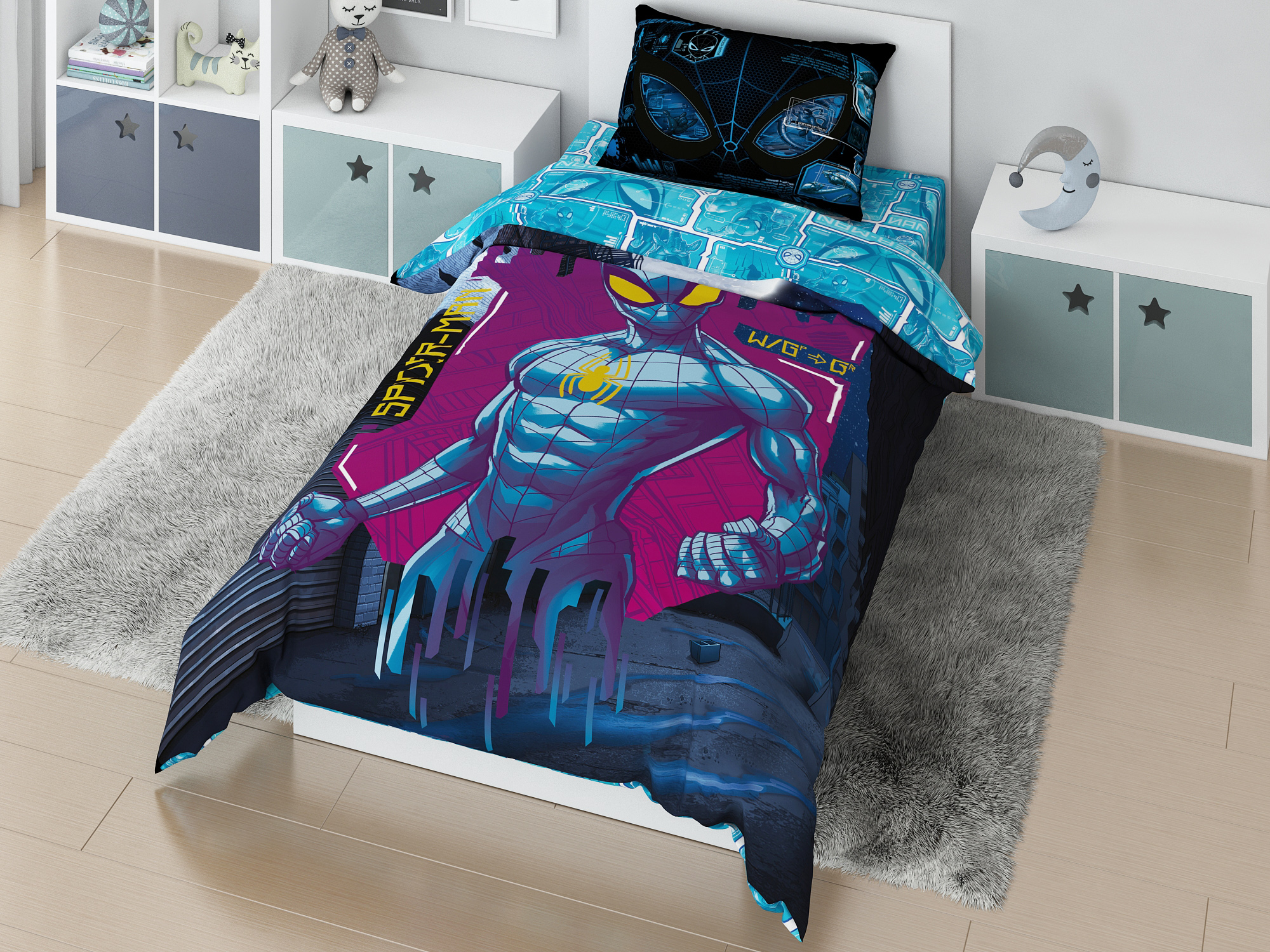 фото Комплект постельного белья marvel мстители полутороспальный spidermen matrix