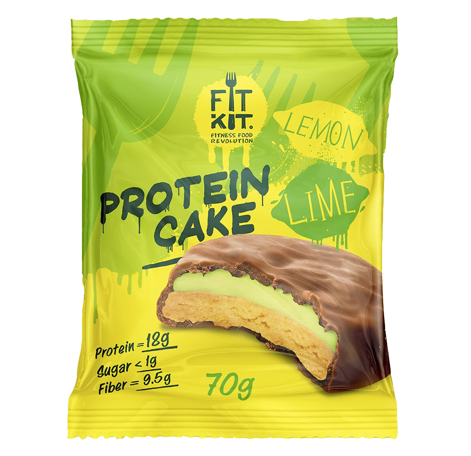 

Протеиновое печенье Fit Kit Protein Cake лимон-лайм 70 г