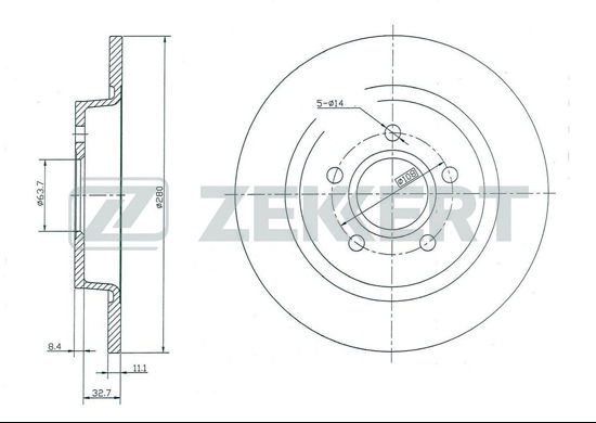 фото Тормозной диск zekkert bs-5265