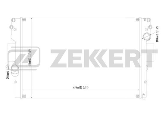 

Радиатор охлаждения двигателя ZEKKERT MK-1208