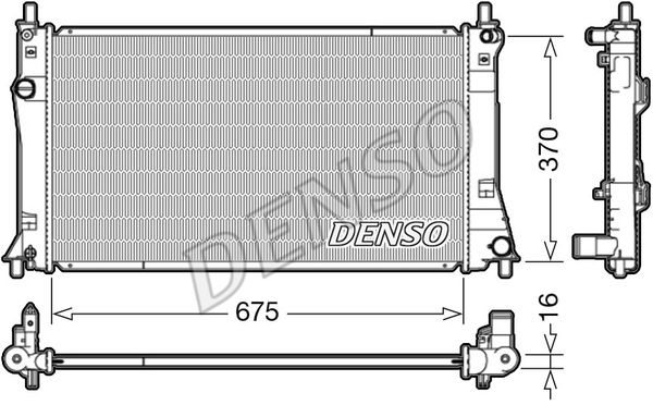 фото Радиатор охлаждения двигателя denso drm44035