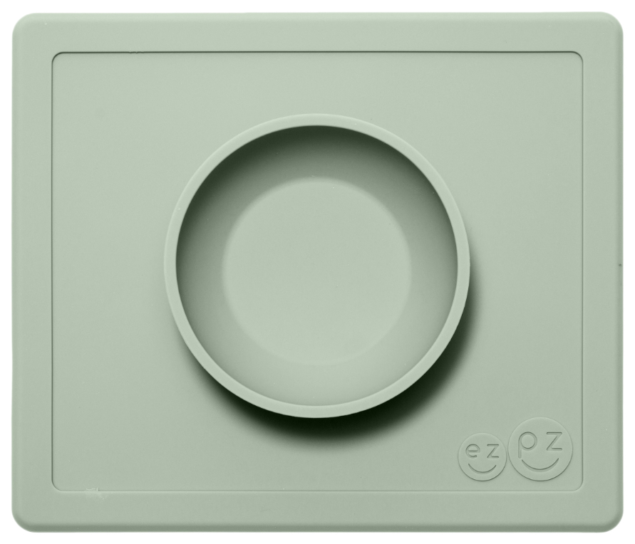 

Тарелка с подставкой Ezpz Happy Bowl Sage Оливковый