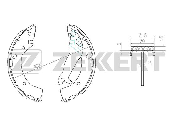 

Комплект тормозных колодок ZEKKERT BK-4236