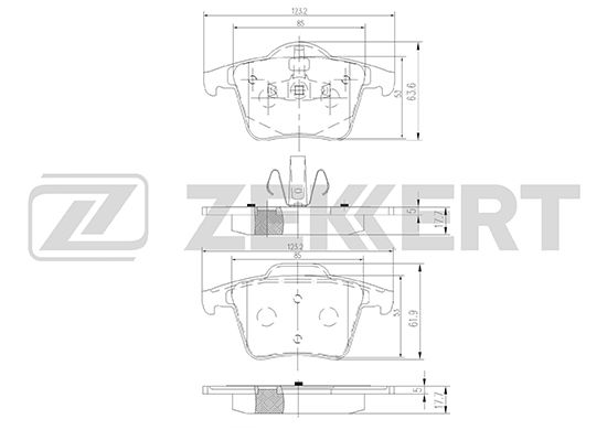Тормозные колодки ZEKKERT дисковые BS-1143