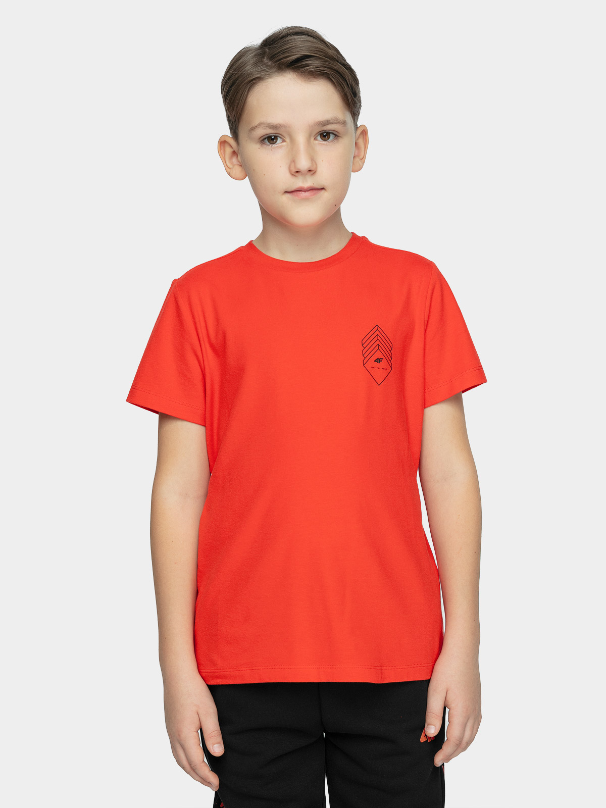 фото Футболка 4f boy's t-shirts hjz21-jtsm007a-62s цв.красный р. 140