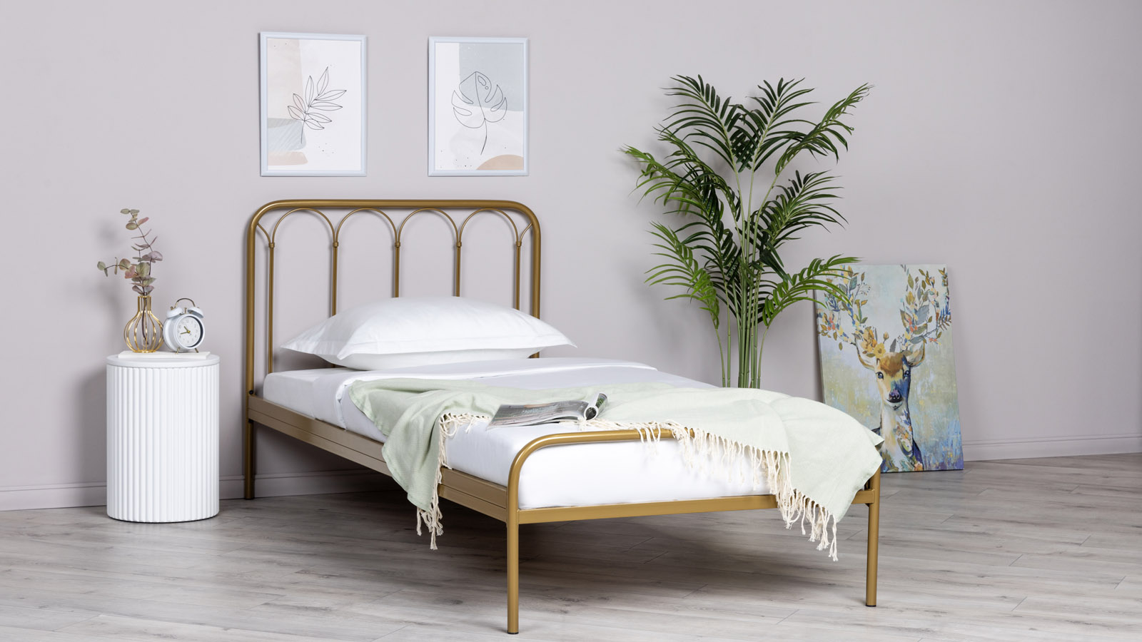 

Кровать Askona Corsa old gold mat 90x200, Золотистый, Corsa
