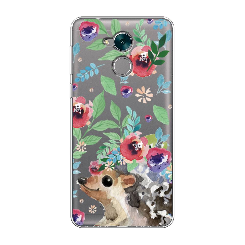 

Чехол Awog на Honor 6C "Ежик в цветах акварель", Разноцветный, 62750-2