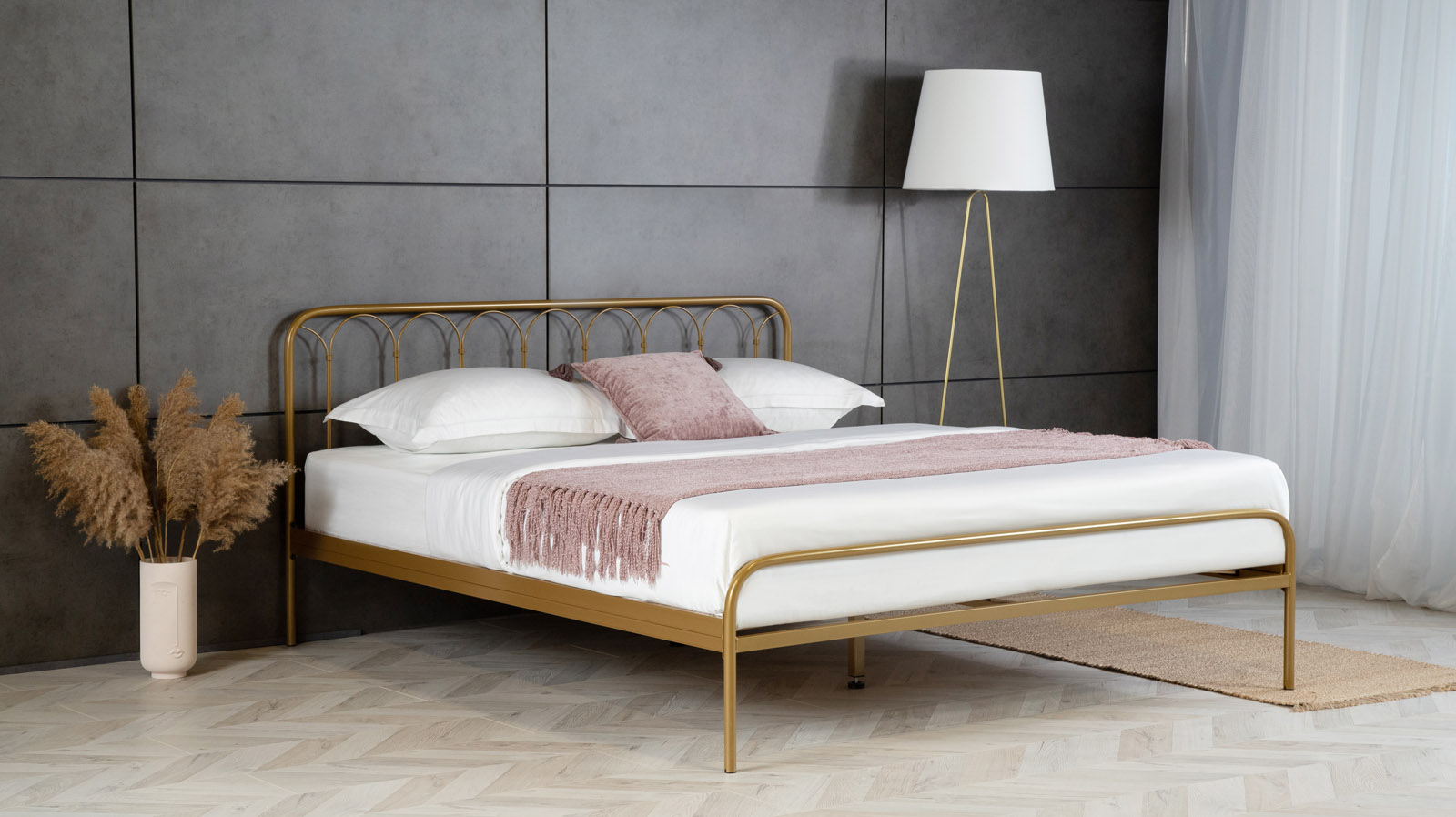 

Кровать Askona Corsa old gold mat 140x200, Золотистый, Corsa