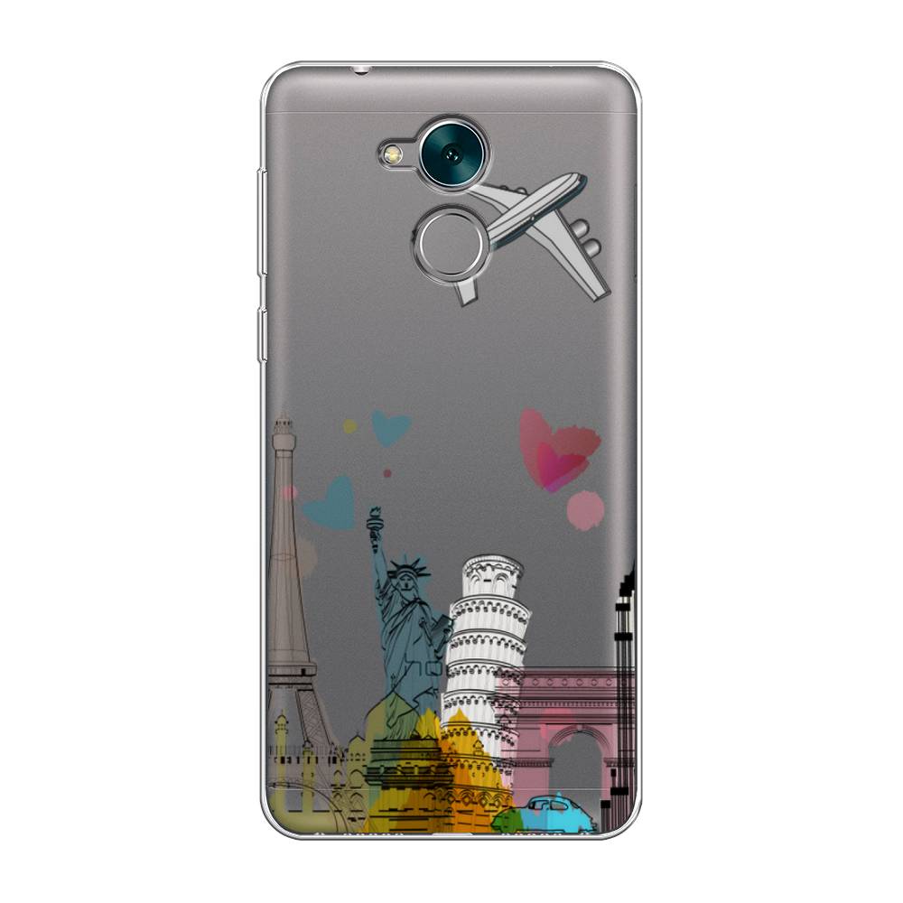 

Чехол Awog на Honor 6C "Самолет путешествий", Разноцветный, 62750-10