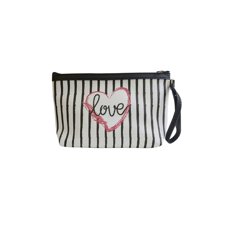 

Косметичка женская Greenwich Products Love полосы, Черный;белый, Love