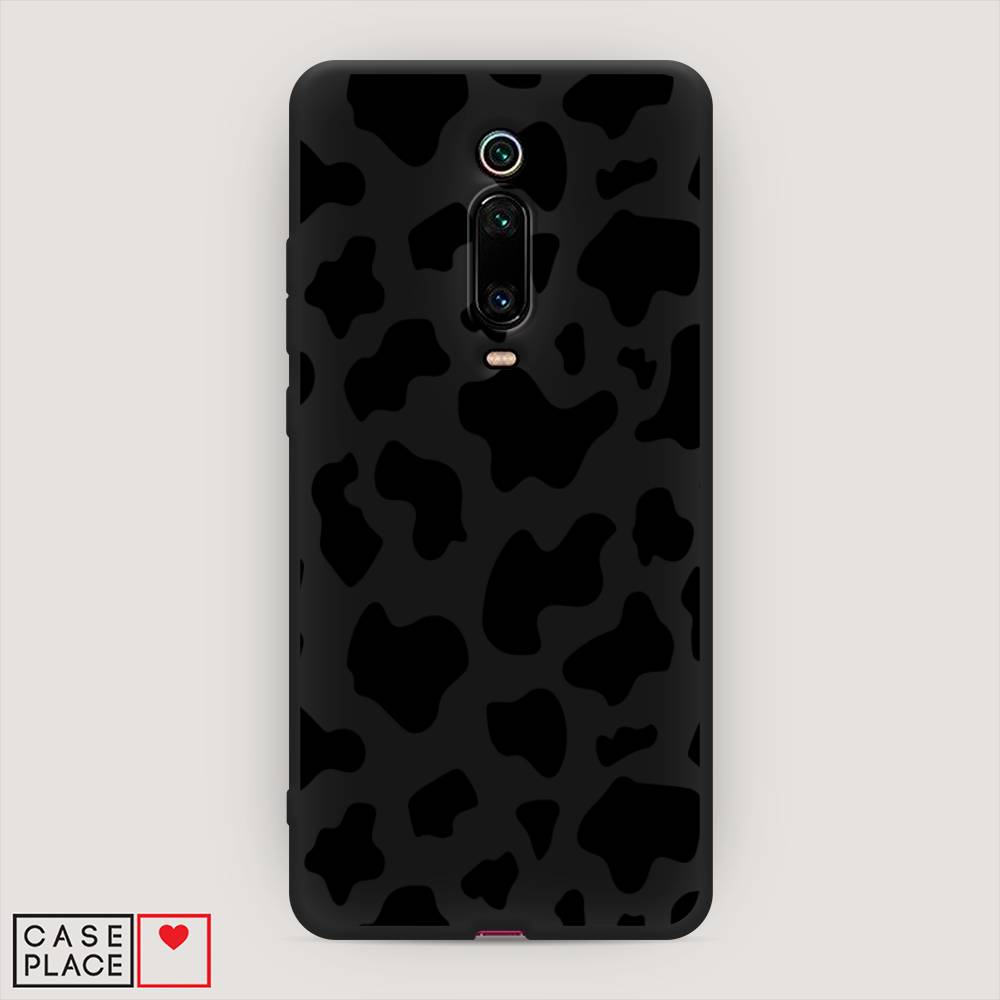 фото Матовый силиконовый чехол "пятна коровы черные" на xiaomi mi 9t awog