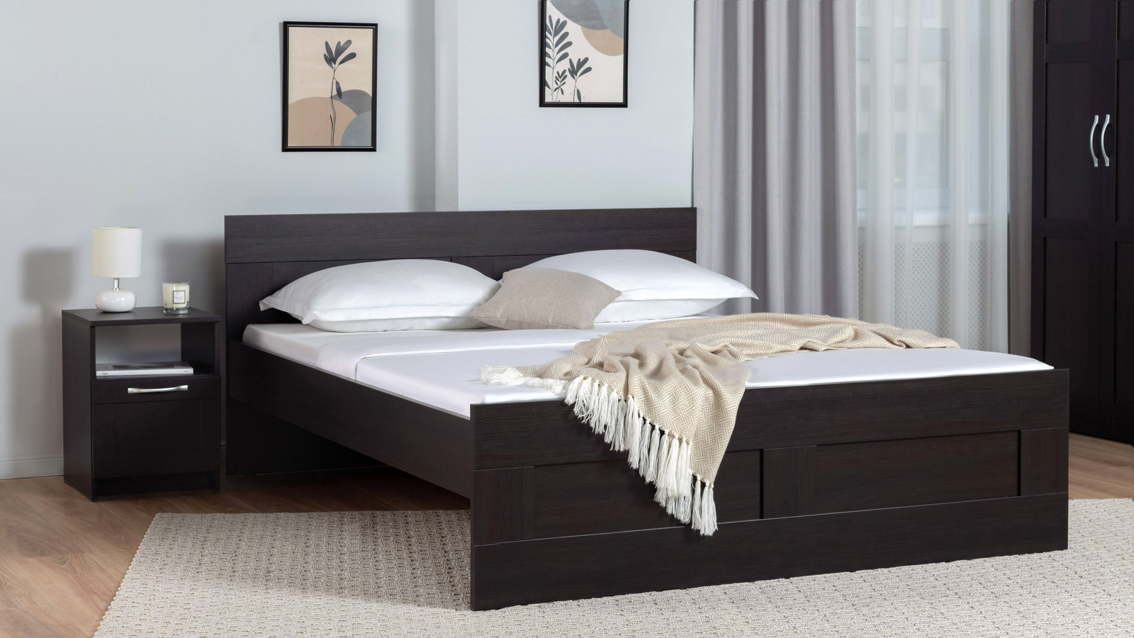 

Кровать Askona Istra Дуб Венге 140x200, Коричневый, Istra