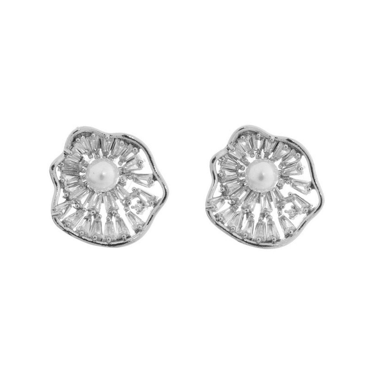 Серьги из бижутерного сплава UltraMarine 687-401/С, стразы