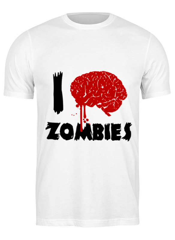 

Футболка мужская Printio I love zombies белая XL, Белый, I love zombies