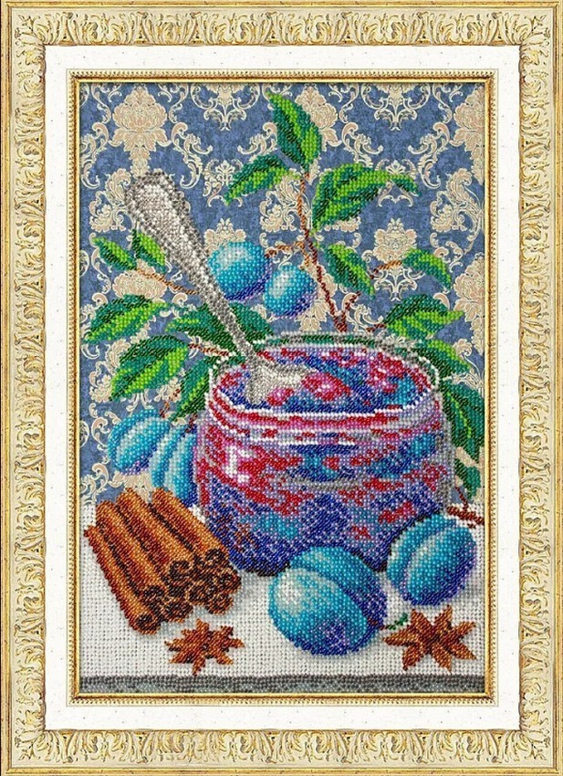 

Вышивка бисером Сливовое варенье ПТ-Б1309, 20x30 см от