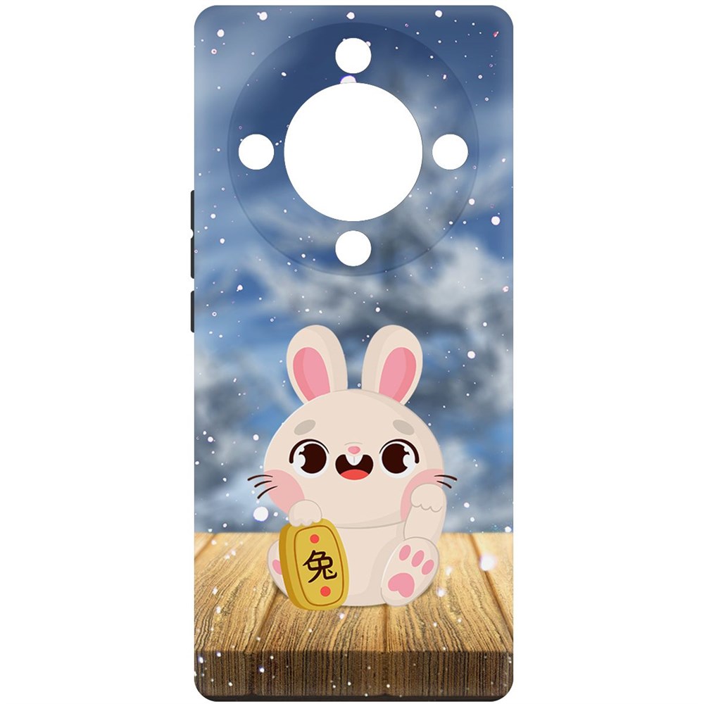 

Чехол-накладка Krutoff Soft Case Год кролика для Honor Magic 5 Lite черный