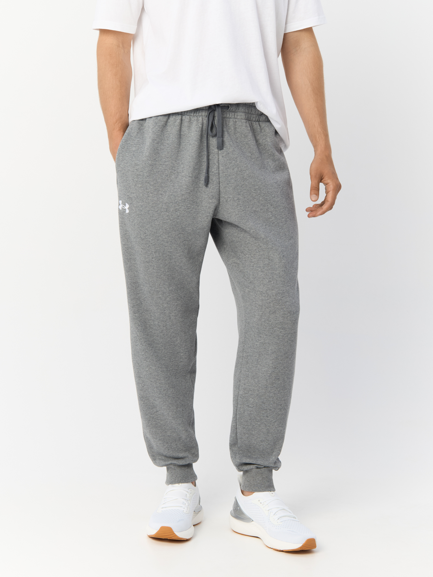 

Спортивные брюки мужские Under Armour 1379774 серые S, Серый, UA Rival Fleece Joggers