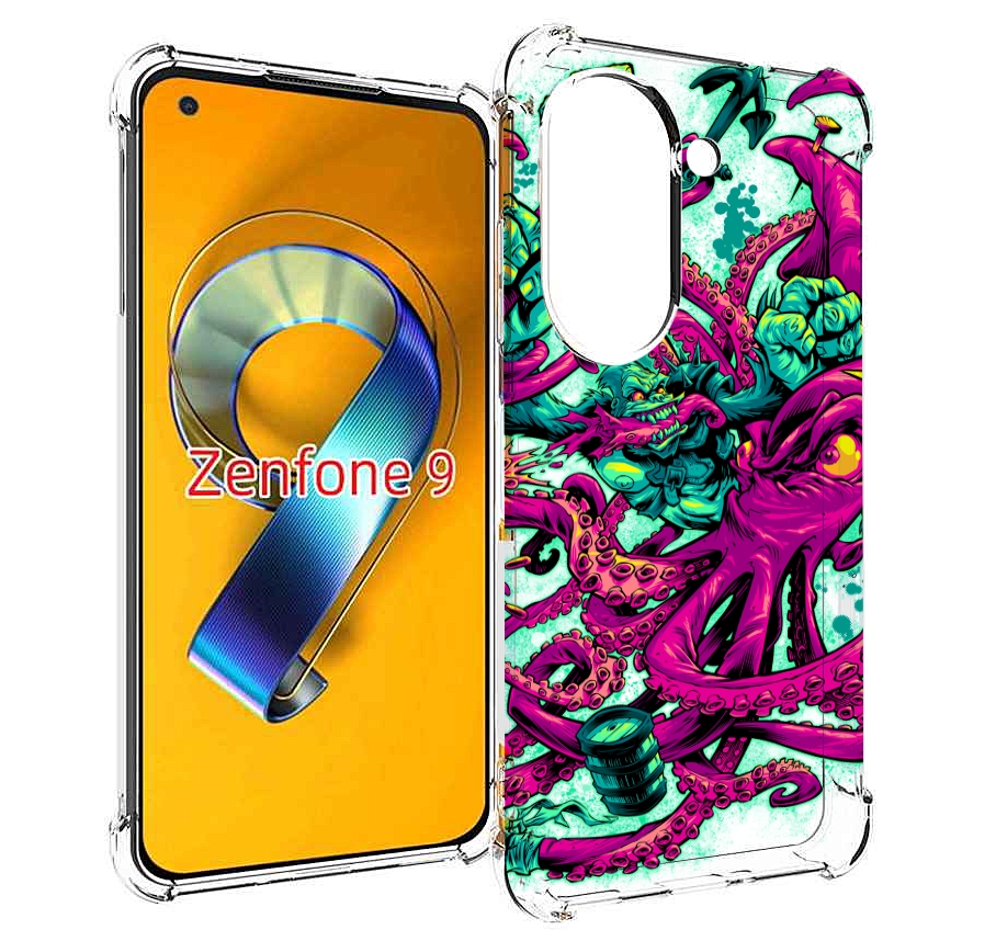 

Чехол MyPads фиолетовый кракен для Asus Zenfone 9 (AI2202), Прозрачный, Tocco