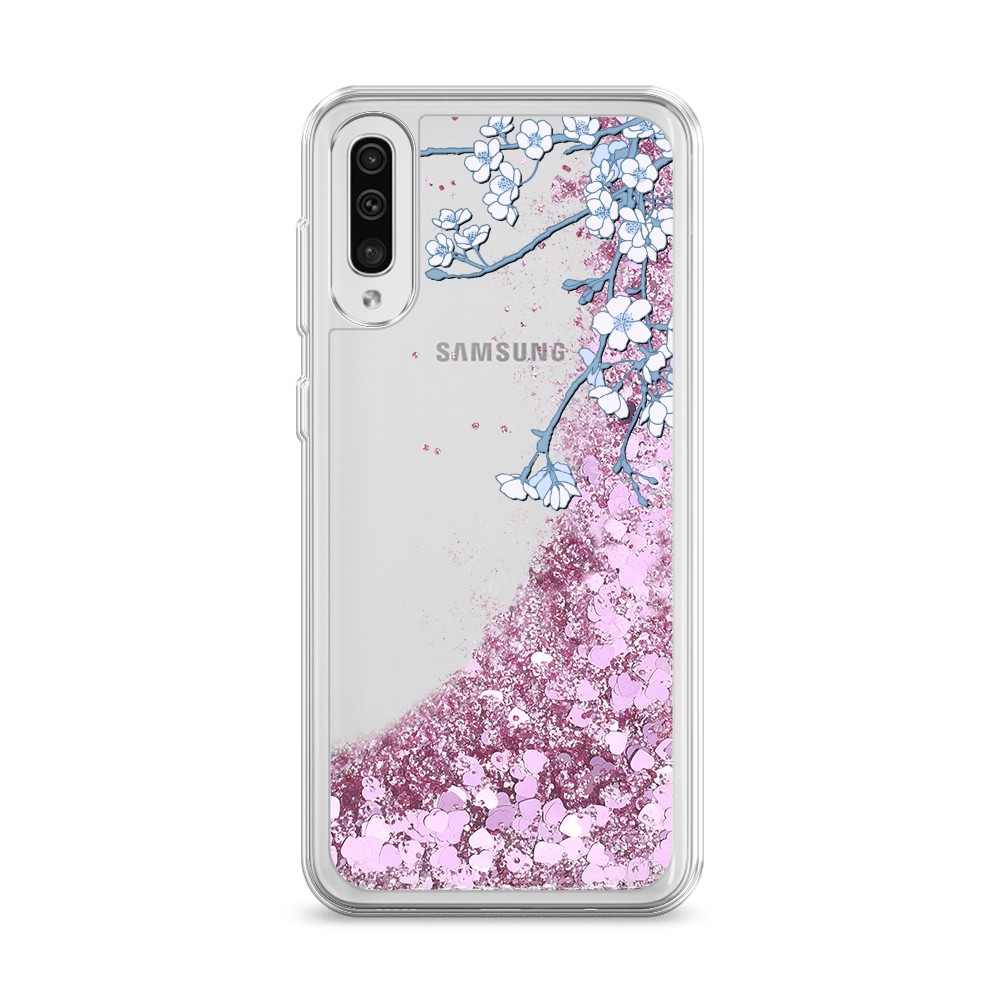 

Жидкий чехол с блестками "Цветочная фантазия 3" на Samsung Galaxy A30s