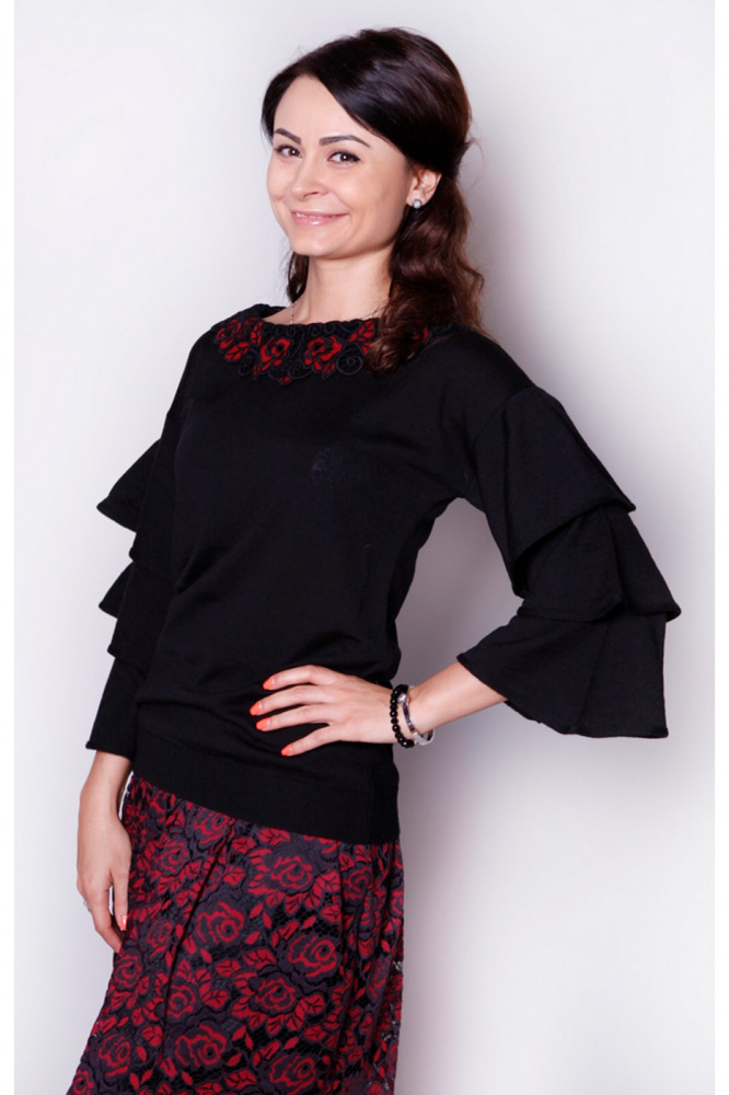 

Джемпер женский Maria Grazia Severi White 7629FI10 черный 42, 7629FI10