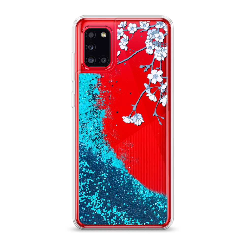

Жидкий чехол с блестками "Цветочная фантазия 3" на Samsung Galaxy A31, 2100393-1