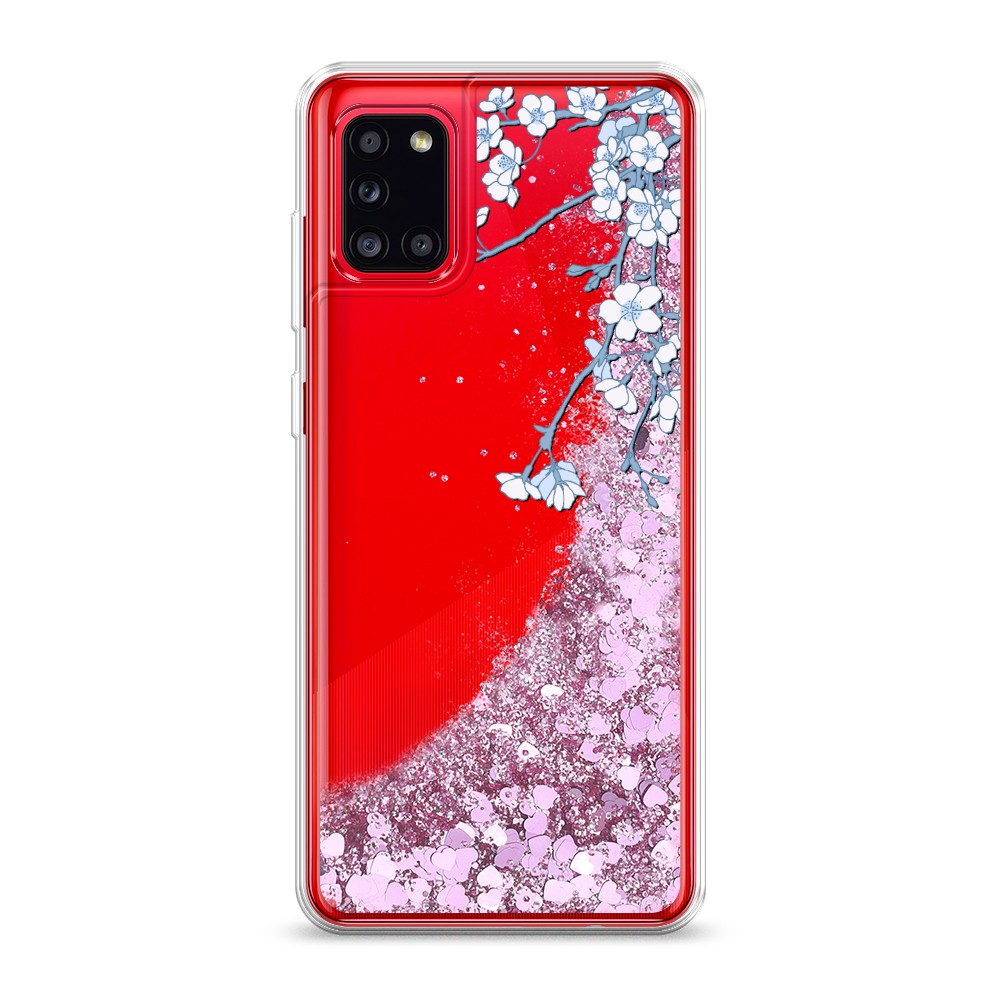 

Жидкий чехол с блестками "Цветочная фантазия 3" на Samsung Galaxy A31