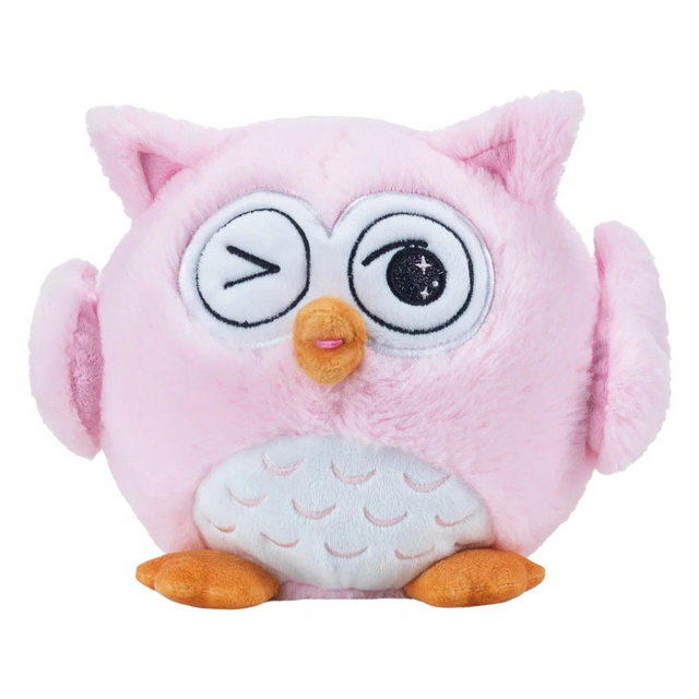 фото Мягкая игрушка mishaexpo сова с пледом розовая atoy001