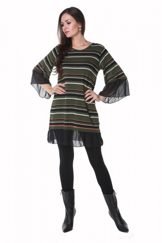

Туника женская be Tween 8453_1 зеленая one size, 8453_1