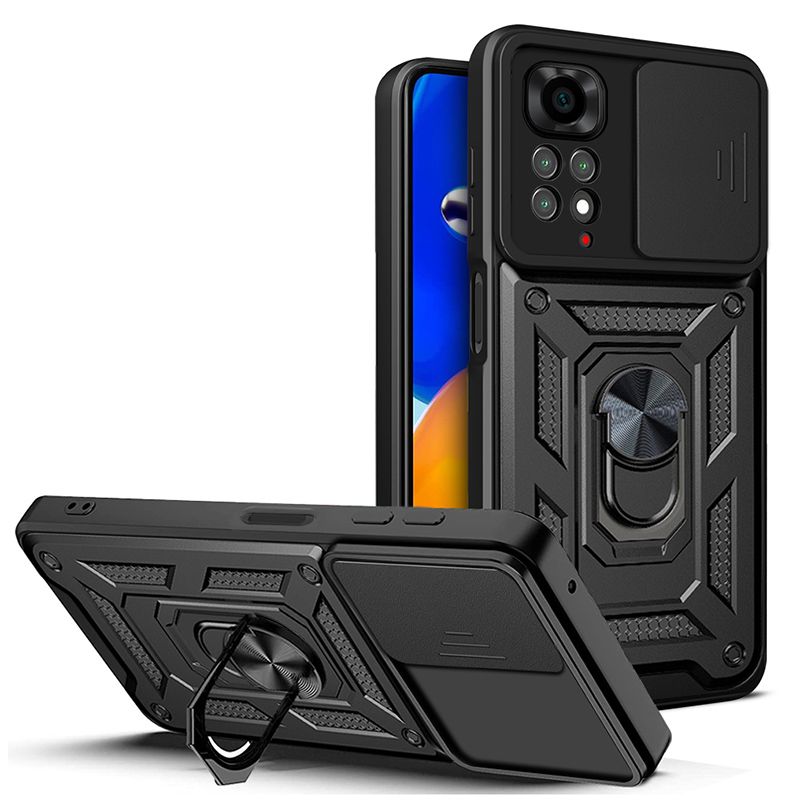 

Чехол с кольцом Bumper Case для Xiaomi Redmi Note 11 / 11S (черный)