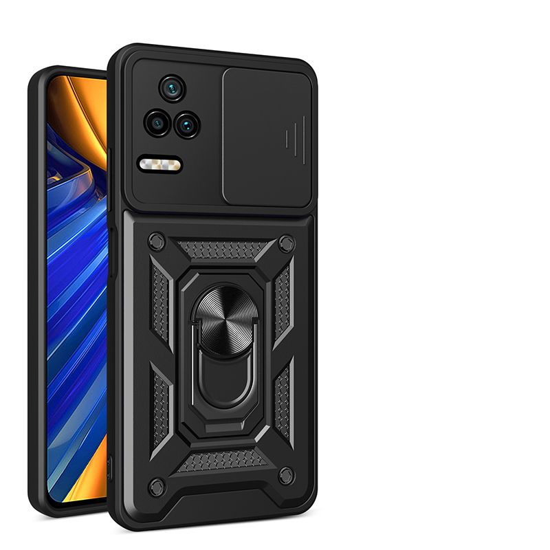 

Чехол с кольцом Bumper Case для Xiaomi Poco F4 (черный)