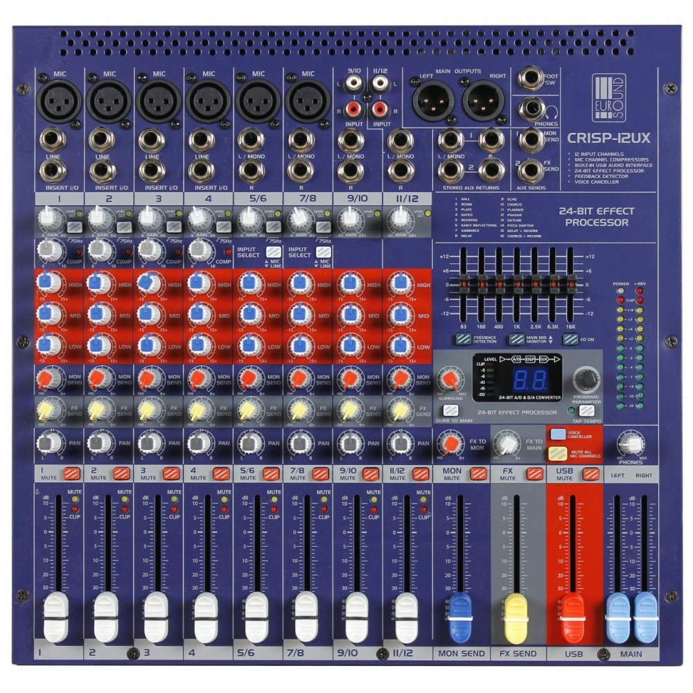 Аналоговый микшер Eurosound CRISP-16UX