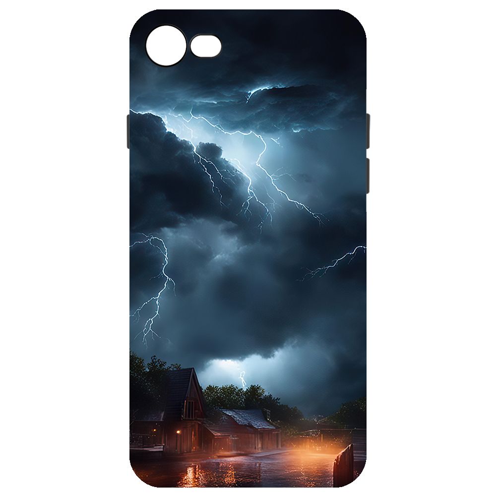 

Чехол-накладка Krutoff Soft Case Ночная гроза для iPhone 7/8 черный