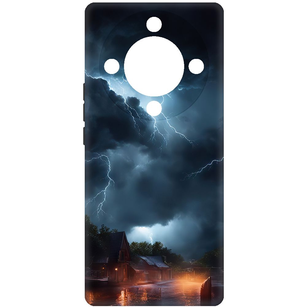 

Чехол-накладка Krutoff Soft Case Ночная гроза для Honor X9a черный
