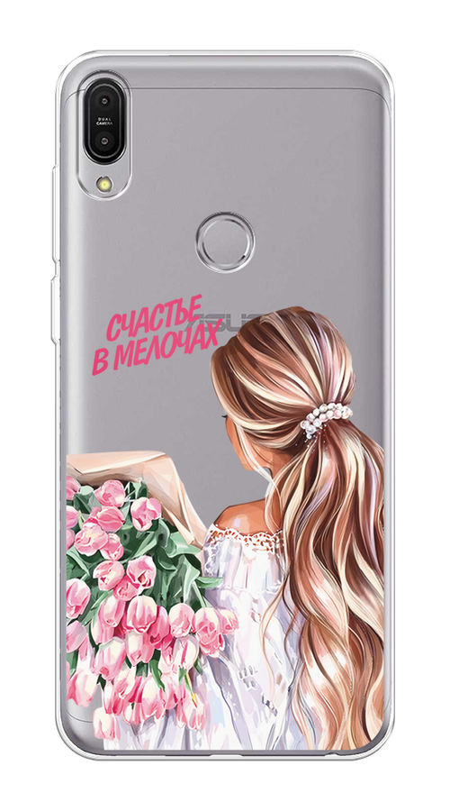 

Чехол на Asus ZenFone Max Pro ZB602KL "Простые радости", Прозрачный;розовый;белый;бежевый, 43550-1